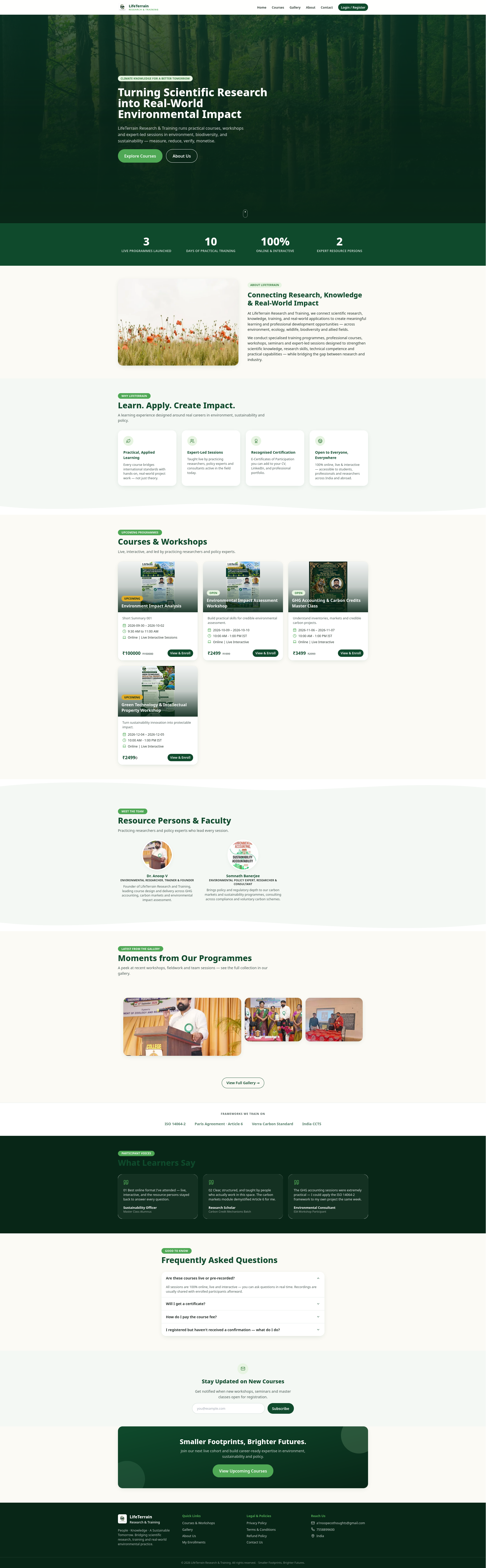 Life Terrain homepage screenshot