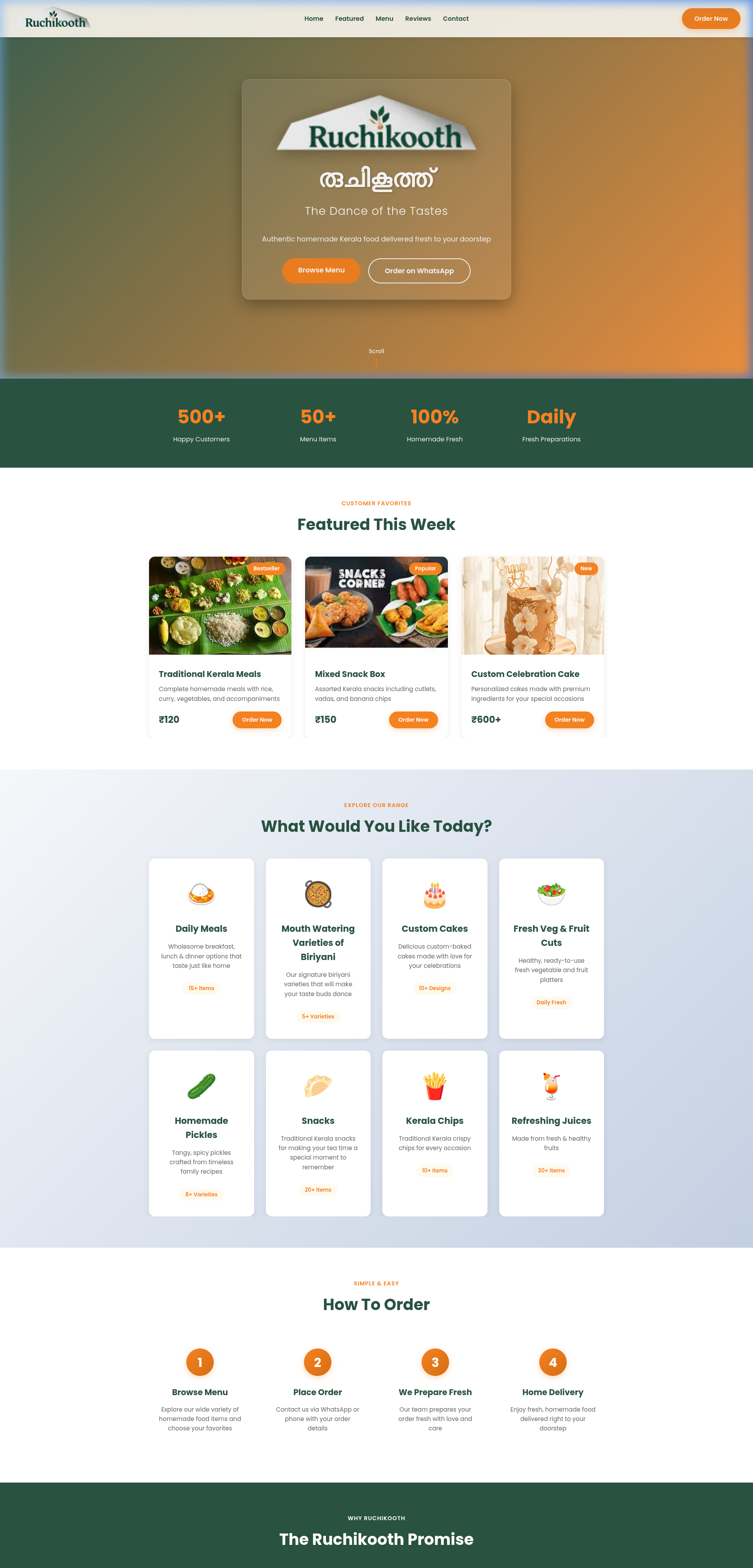 Ruchikooth.com homepage screenshot